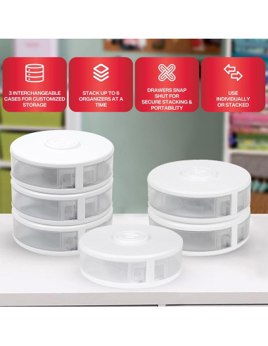 Caja de almacenamiento para pequeños artículos de costura Singer