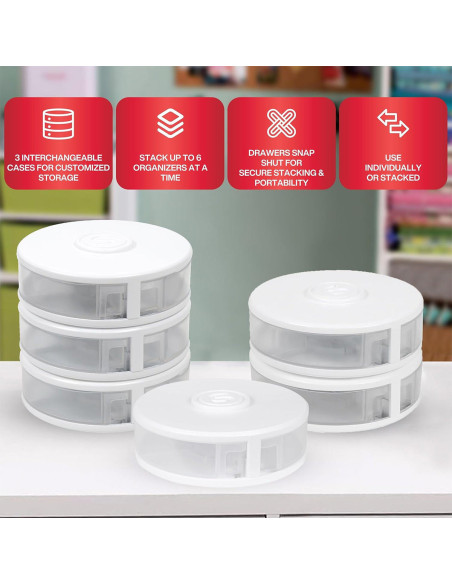 Caja de almacenamiento para pequeños artículos de costura Singer