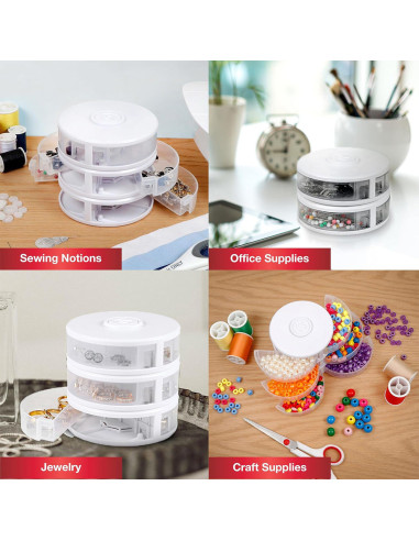 Caja de almacenamiento para pequeños artículos de costura Singer