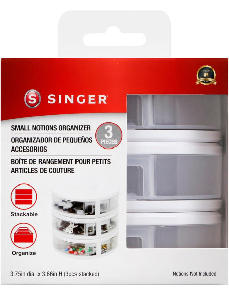 Caja de almacenamiento para pequeños artículos de costura Singer