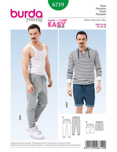 Patrón de pantalón - Burda 6719