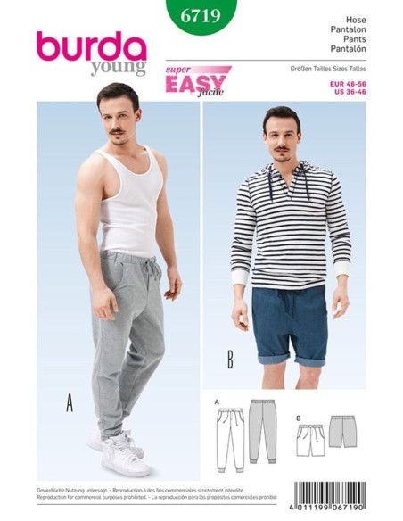 Patrón de pantalón - Burda 6719