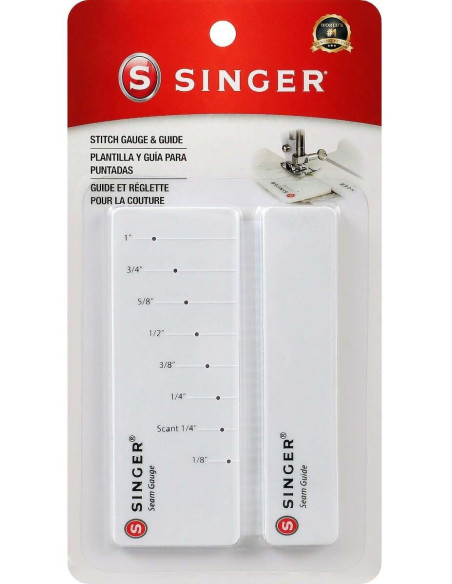 Guía adhesiva y regla para la costura en la máquina de coser Singer