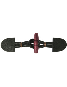 Abrigo de lona de curtiduría Brandebourg - Negro 2