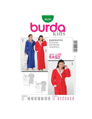 Patrón de bata - Burda 9620