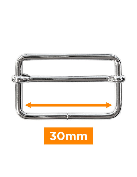 Hebilla deslizante - Plata 30 mm