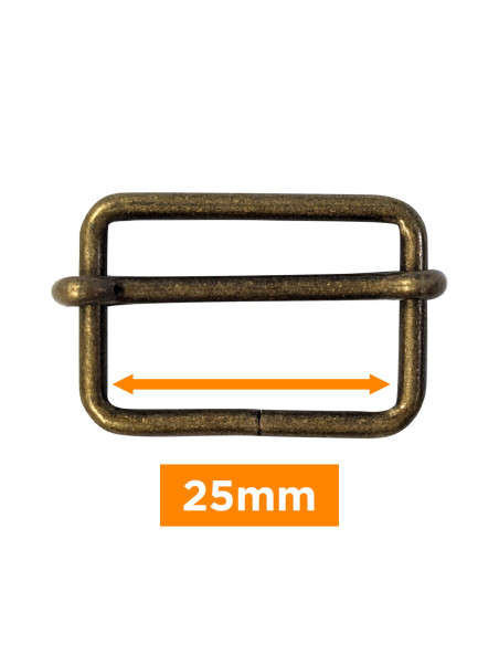 Hebilla deslizante - Bronce 25 mm