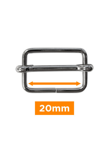 Hebilla deslizante - Plata 20 mm