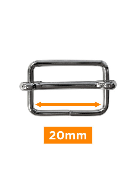Hebilla deslizante - Plata 20 mm