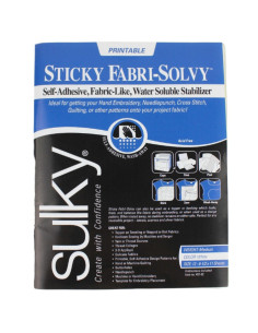 Juego de 12 hojas de estabilizador Sulky Sticky Fabri Solvy