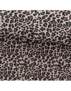 Tejido de doble gasa estampado - Salvaje beige