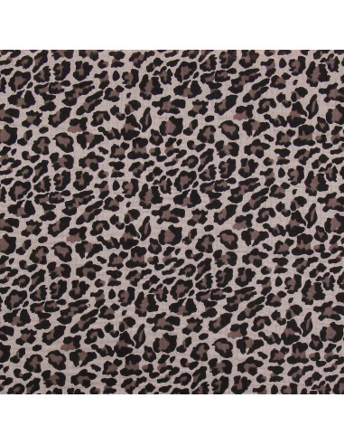 Tejido de doble gasa estampado - Salvaje beige