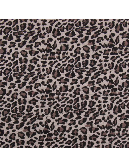 Tejido de doble gasa estampado - Salvaje beige