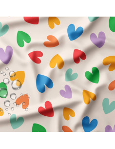 Tejido impermeable para chubasquero - Chrichri crudo y multicolor