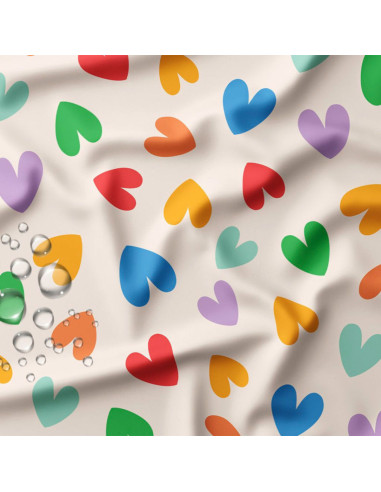 Tejido impermeable para chubasquero - Chrichri crudo y multicolor