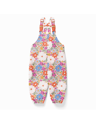 Tela impermeable para chubasquero - Choupette rosa y naranja
