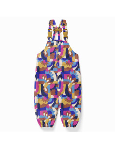 Tejido impermeable para chubasquero - Naive azul y marrón 2