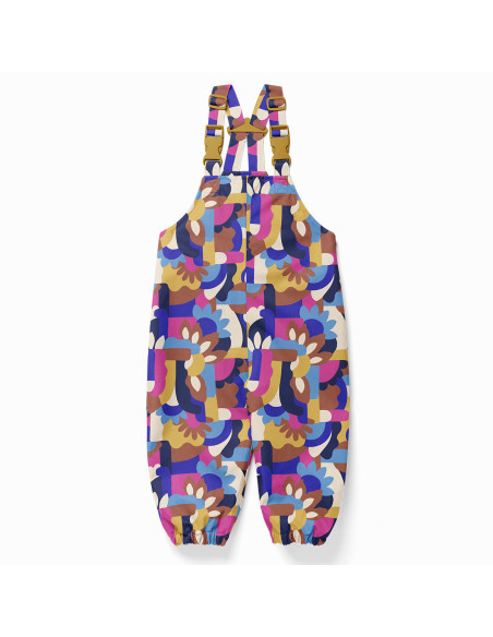 Tejido impermeable para chubasquero - Naive azul y marrón