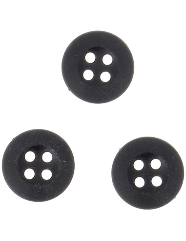 Botones negros suaves para coser en pijamas y ropa de casa Bohin