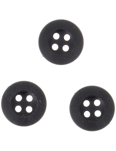 Botones negros suaves para coser en pijamas y ropa de casa Bohin