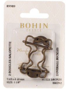 Hebillas especiales para peto 25 mm bronce Bohin