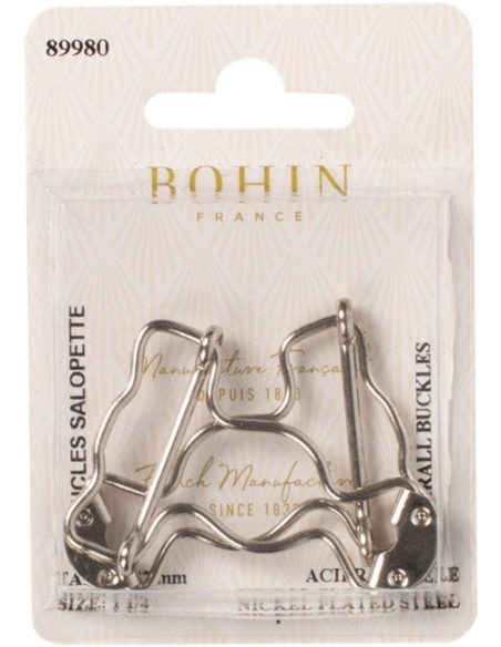 Hebillas especiales para peto 32 mm plata Bohin