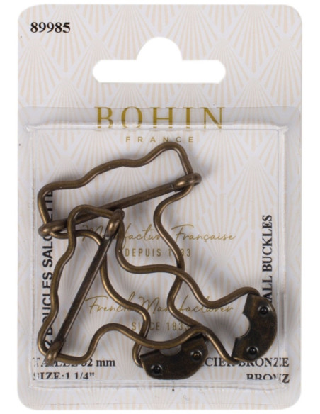 Hebillas especiales para peto 32 mm bronce Bohin