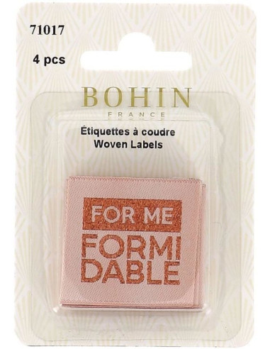 Lote de 4 etiquetas para coser - For me formidable