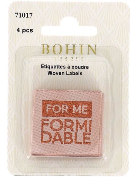 Lote de 4 etiquetas para coser - For me formidable
