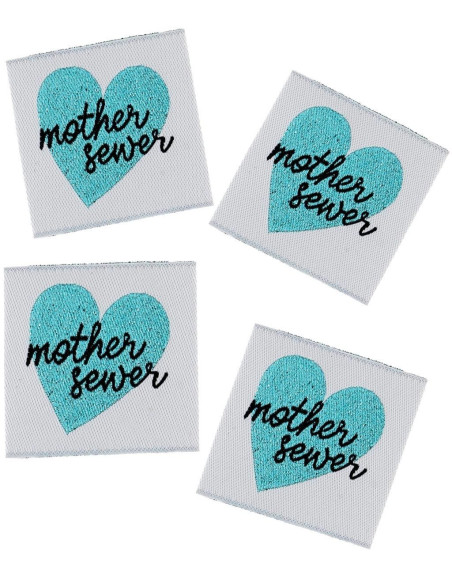 Lote de 4 etiquetas para coser - Madre costurera