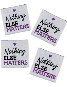 Juego de 4 etiquetas para coser - Nothing Else Matters