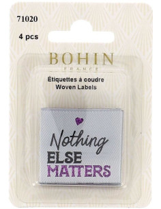 Juego de 4 etiquetas para coser - Nothing Else Matters 2