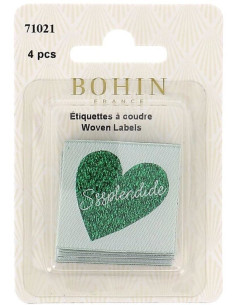 Juego de 4 etiquetas para coser - Espléndido 2