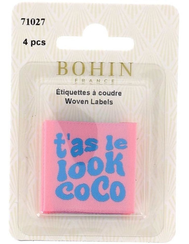 Lote de 4 etiquetas para coser - Tienes el look coco