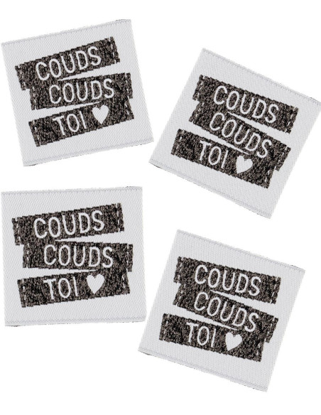 Lote de 4 etiquetas para coser - Cose cose tú
