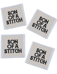 Juego de 4 etiquetas para coser - Son of a stitch