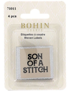 Juego de 4 etiquetas para coser - Son of a stitch 2