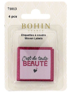 Juego de 4 etiquetas para coser - Es de toda belleza 2