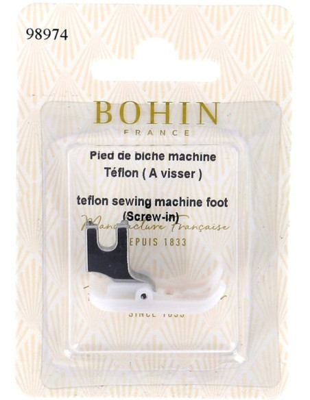 Pie de teflón para máquina de coser a rosca Bohin