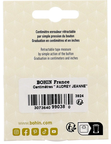 Cinta métrica retráctil 150 cm Gato ovillo Bohin