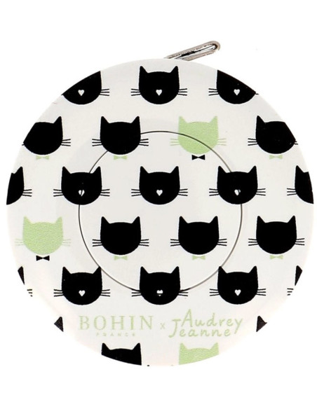 Cinta métrica retráctil 150 cm motivo Gato Bohin