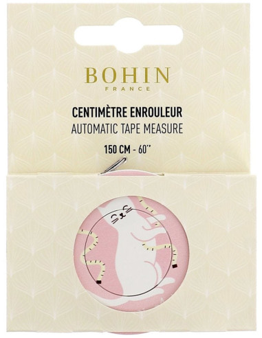 Cinta métrica enrollable 150 cm Gato centímetro Bohin