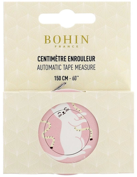 Cinta métrica enrollable 150 cm Gato centímetro Bohin