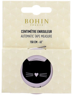 Cinta métrica retráctil 150 cm Gato negro Bohin 2