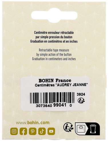 Cinta métrica retráctil 150 cm Gato negro Bohin