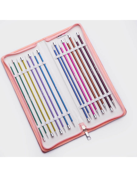 Estuche de agujas rectas KnitPro Zing
