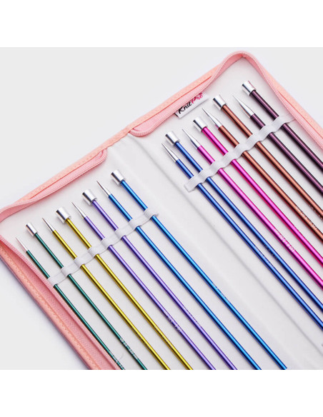 Estuche de agujas rectas KnitPro Zing
