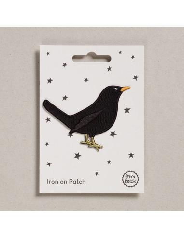 Parche termoadhesivo - Pájaro negro