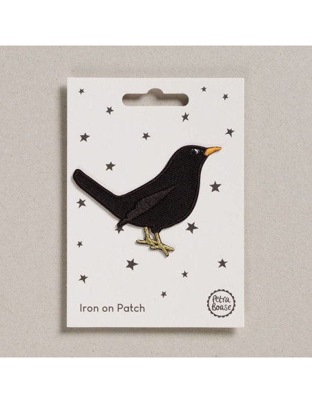 Parche termoadhesivo - Pájaro negro