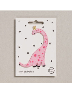 Parche termoadhesivo - Dinosaurio rosa